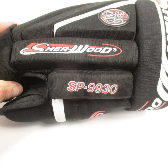SHER-WOOD Bear Grip Sher-Flex SP-9930 Hockey Gloves Black White Sher-Flex14 1/2" - Picture 5 of 7